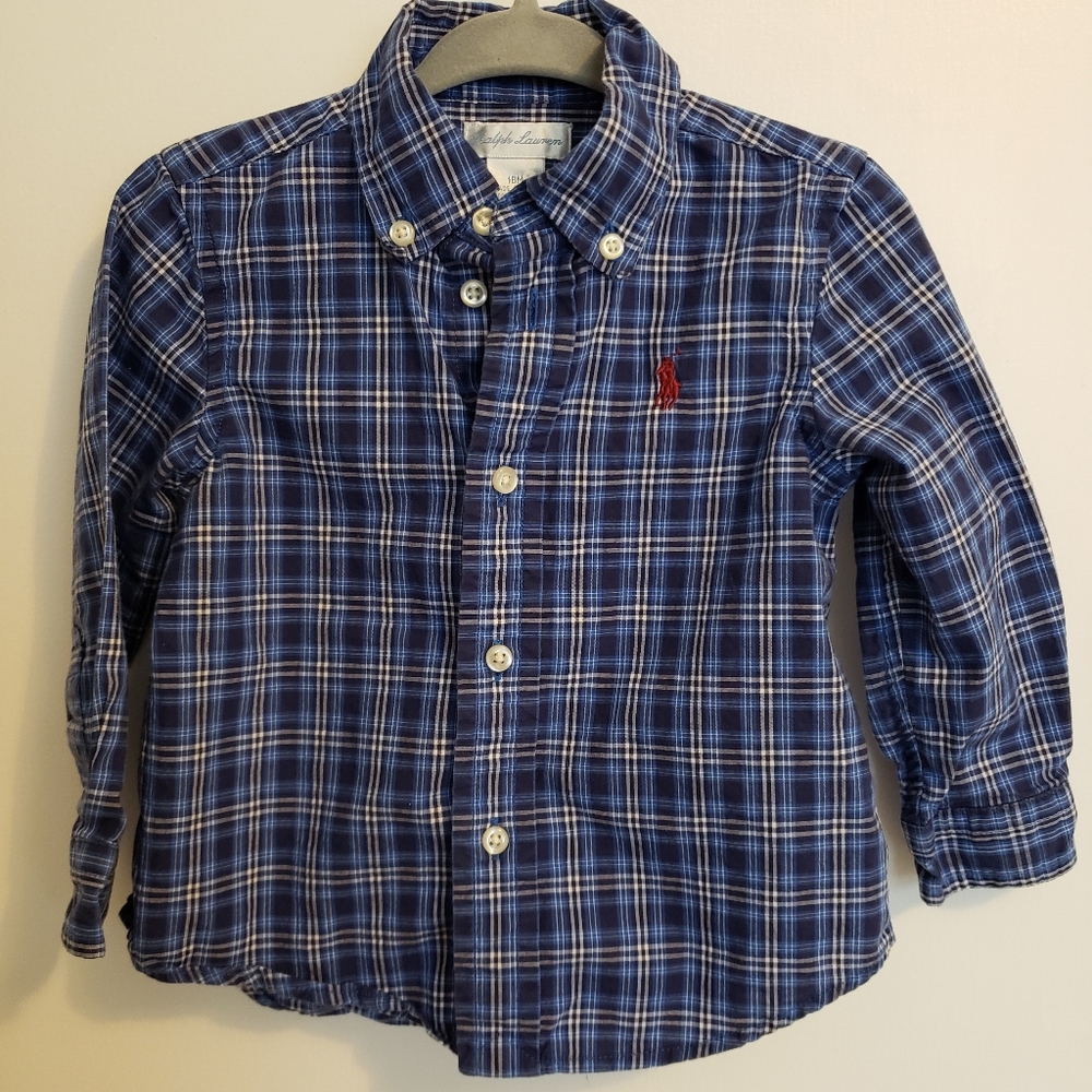 Ralph Lauren baby boy button down shirt 18 months